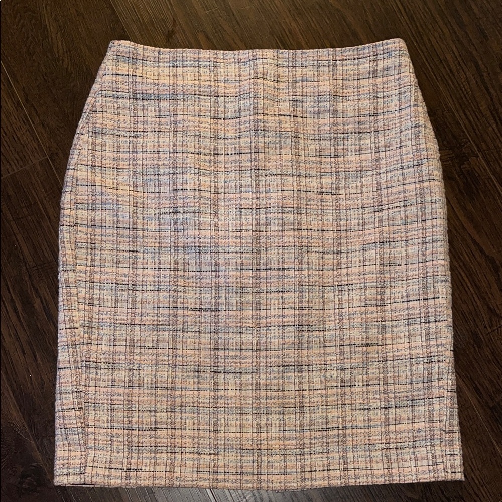 Elegant Banana Republic Plaid tweed Pencil Skirt